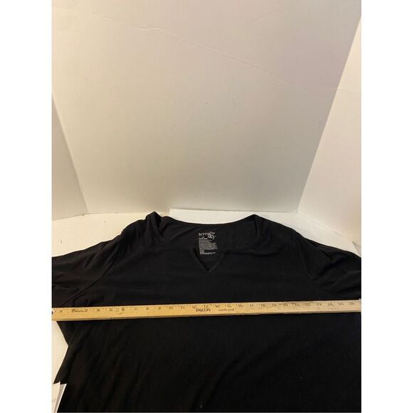 Terra Sky 3x black top shirt 24-26w rn#52469 - Picture 5 of 6